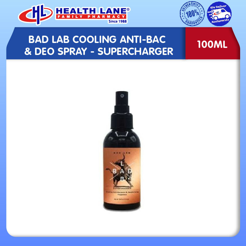 BAD LAB COOLING ANTI-BAC & DEO SPRAY- SUPERCHARGER (100ML)